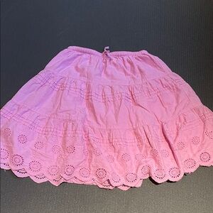 Mini Boden Pink Eyelet Mini Skirt, size 7-8